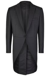 Zignone Barathea Wool Plain Black Morning Coat